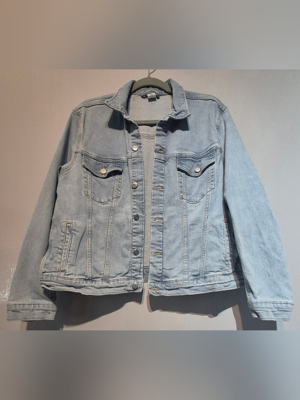 H&M Light Wash Denim Jacket - Pale Blue Jean Jacket